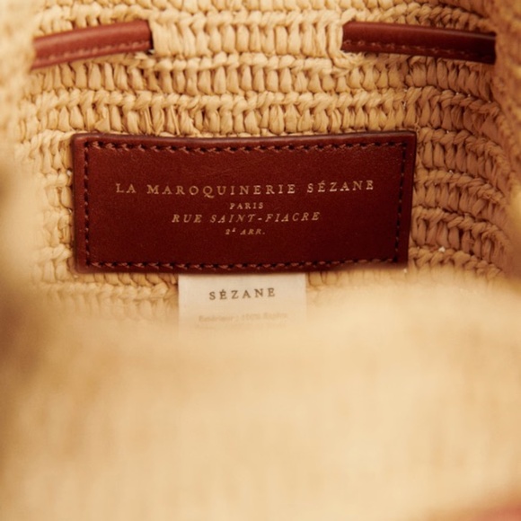Sezane Farrow Bag Raphia Natural Straw - Picture 7 of 13